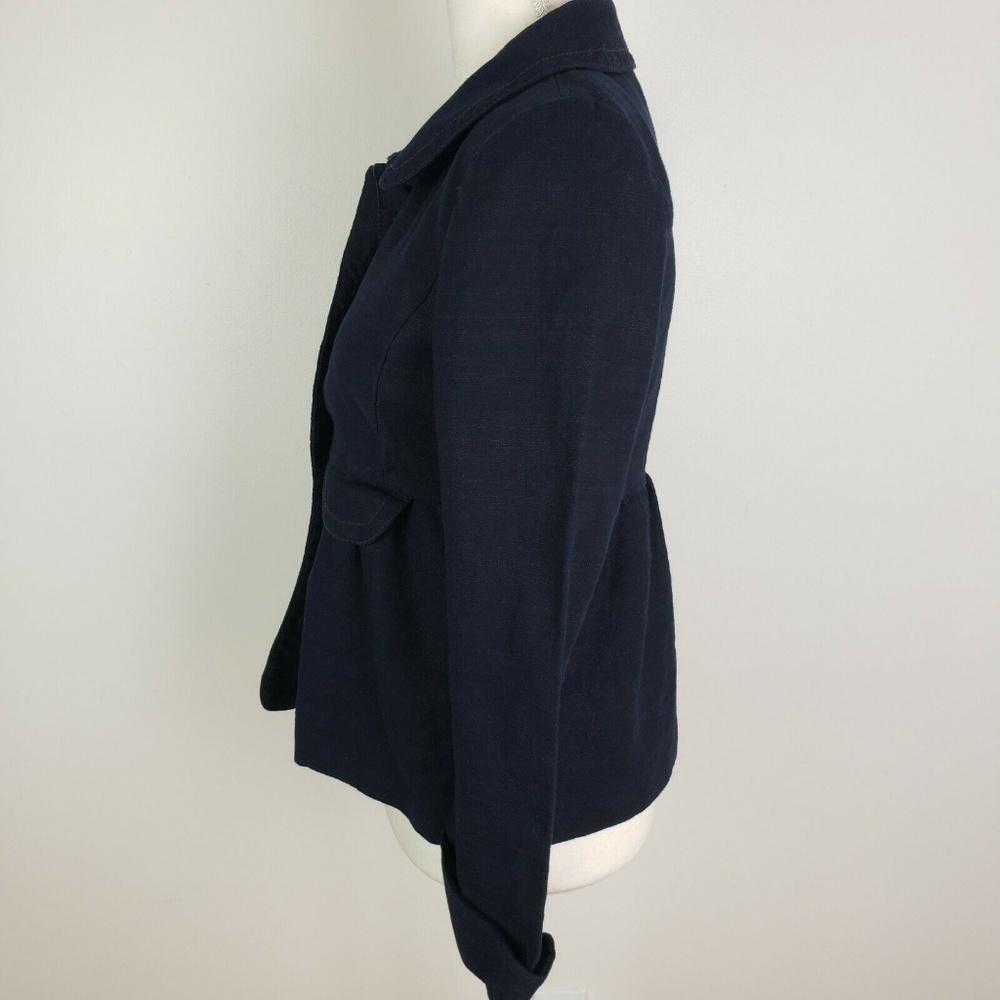 J. Crew Dark Wash Denim Peplum Jacket - Picture 4 of 7